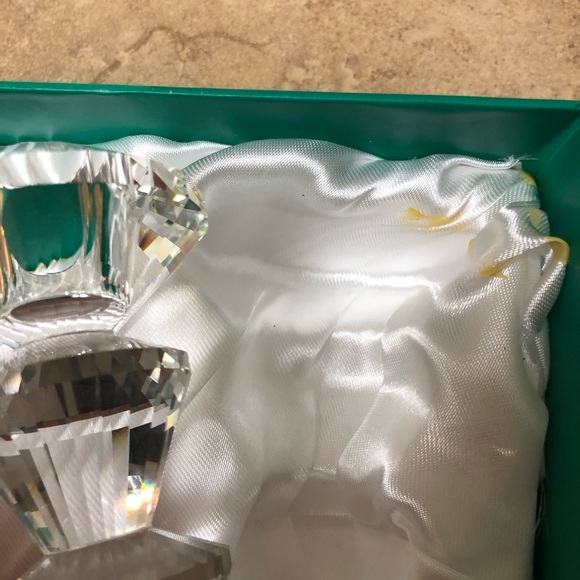 SIMON DESIGN Crystal Candlesticks Pair - New!! 4” - Picture 5 of 5